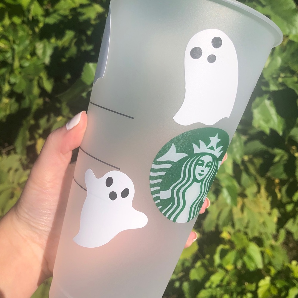 Custom Ghost Starbucks Cup Personalized Halloween